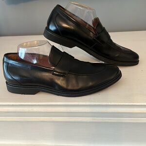 Steve Madden Nyleo Black Vegan Rubber Sole Penny Loafers Size 8.5